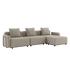Cobana Lounge Sofa - 3 seater | Cobana Lounge Sofa - 3 seater - Kirra Sand Med armlæn Med puf | SACKit