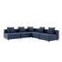 Kirra Indigo Cobana Lounge Sofa 5-seater corner sofa without armrests in outdoor setting