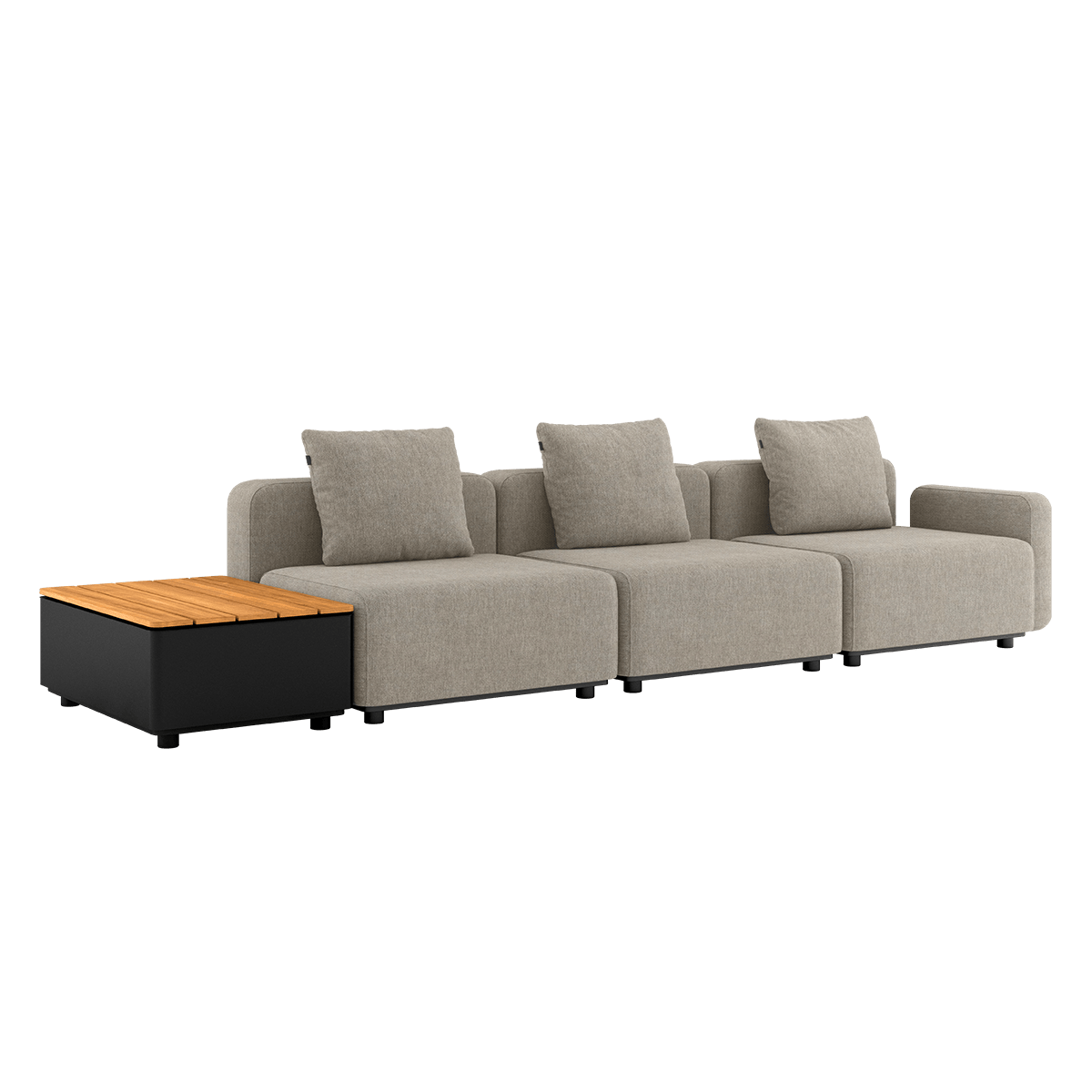 Cobana Lounge Sofa - 3 seater w/ Patio Storage Table | Cobana Lounge Sofa - 3 seater w/ Patio Storage Table - Kirra Sand Uden puf | SACKit