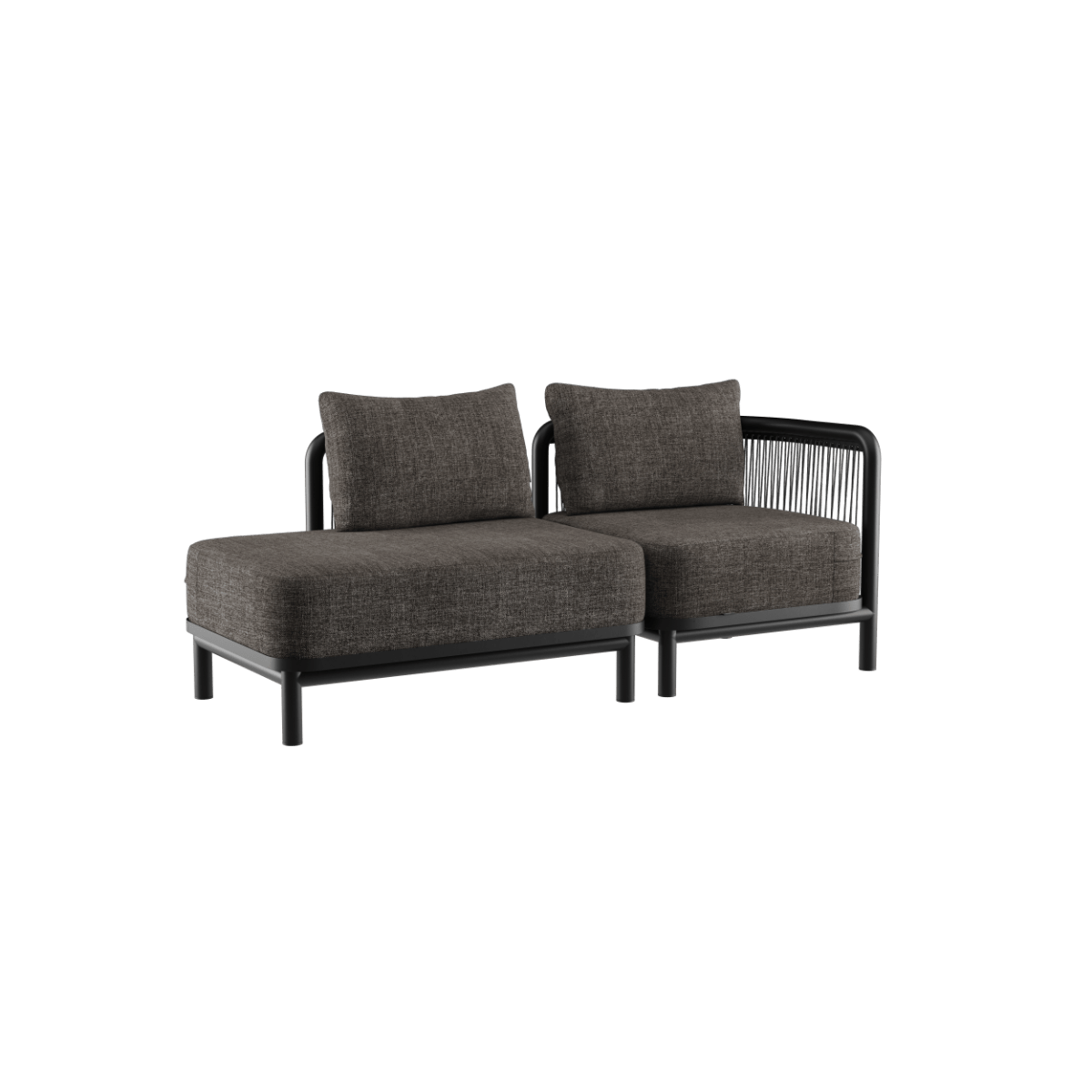 Kirra Lounge Sofa - 2 seater w/ open end | Kirra Lounge Sofa - 2 seater w/ open end - Kirra Noir Højre | SACKit