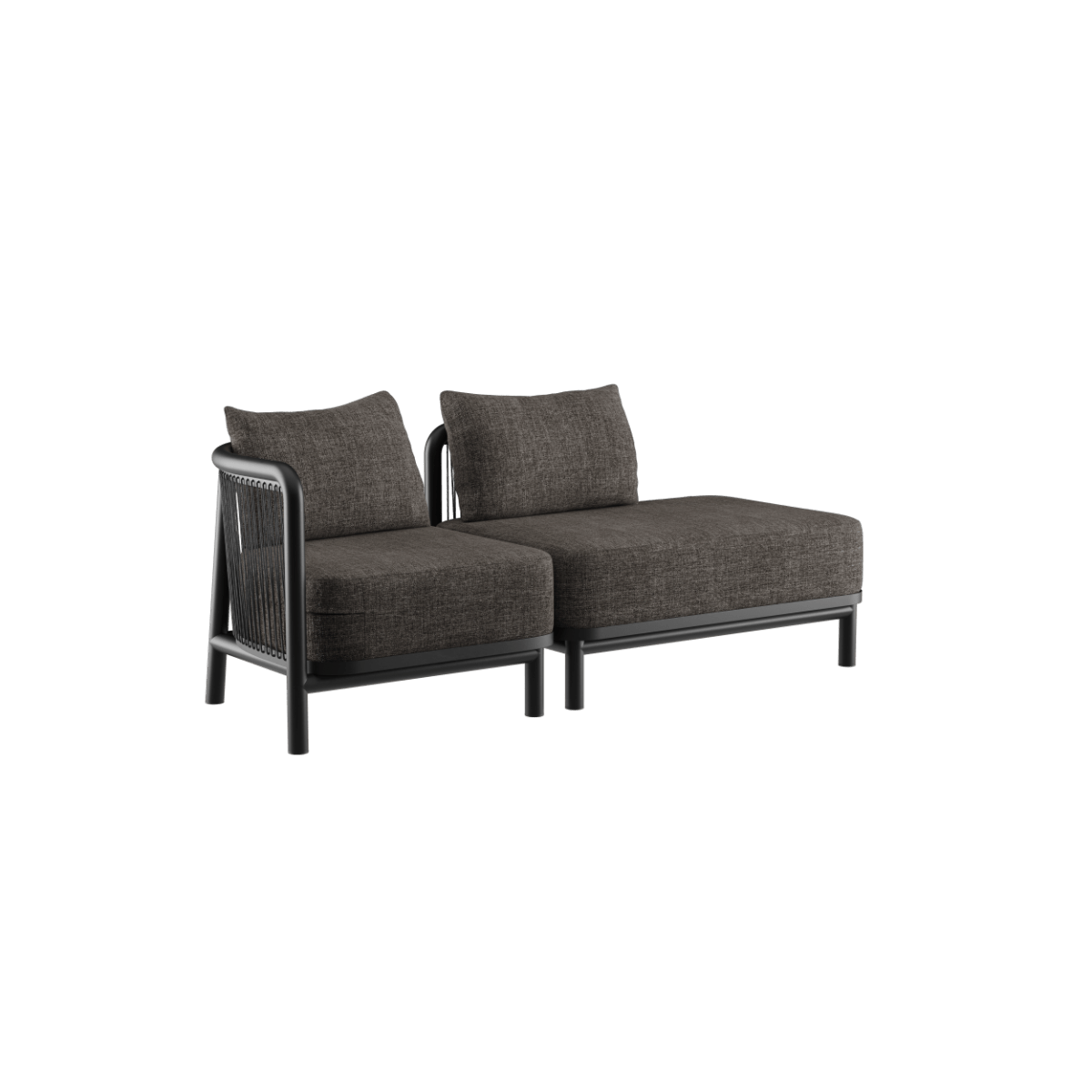 Kirra Lounge Sofa - 2 seater w/ open end | Kirra Lounge Sofa - 2 seater w/ open end - Kirra Noir Venstre | SACKit