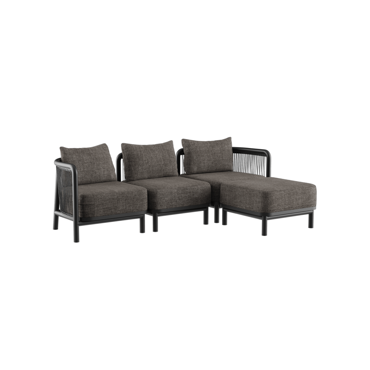 Kirra Lounge Sofa - 3 seater | Kirra Lounge Sofa - 3 seater - Kirra Noir Med puf | SACKit