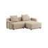 Sort Cobana Lounge Sofa til to personer i pulverlakeret aluminium med sort tekstil uden armlæn.