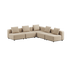 Boucle Beige Cobana Lounge Sofa uden armlæn i modulopbygget design til udendørs brug.
