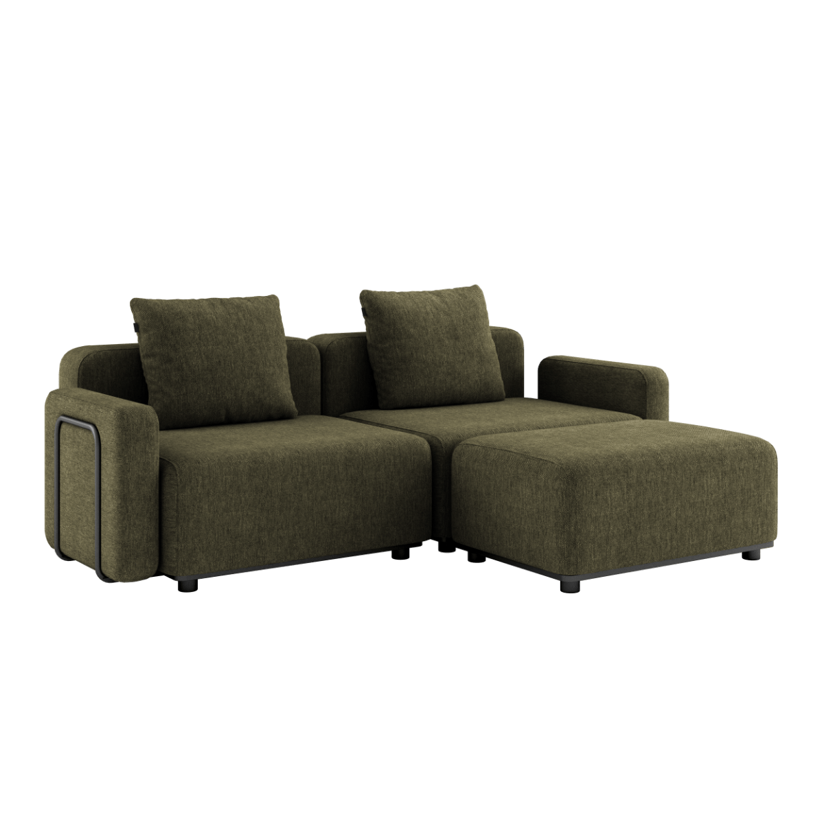 Cobana Lounge Sofa - 2 seater | Cobana Lounge Sofa - 2 seater - Kirra Olive Med armlæn Med puf | SACKit