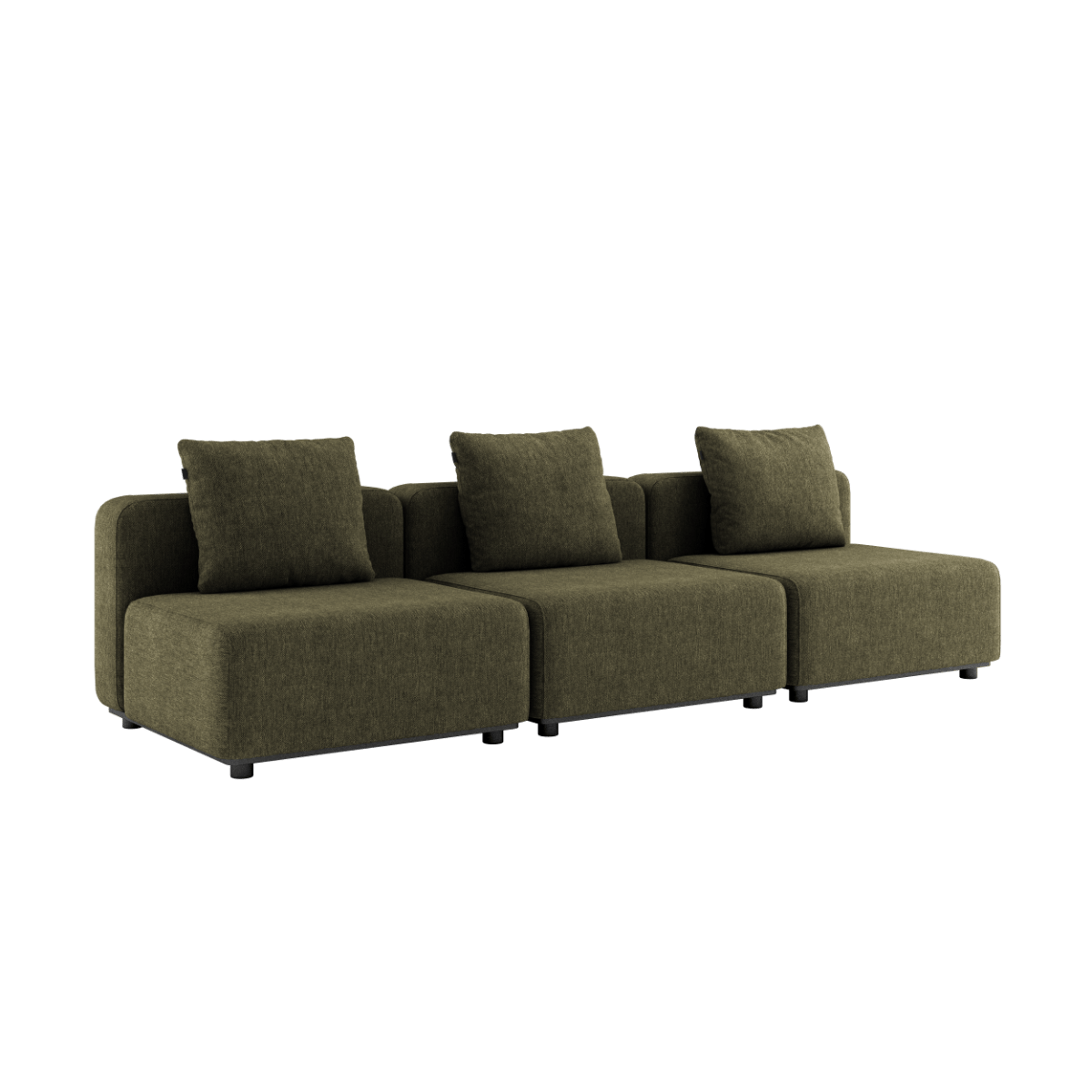 Cobana Lounge Sofa - 3 seater | Cobana Lounge Sofa - 3 seater - Kirra Olive Uden armlæn Uden puf | SACKit