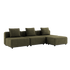 Cobana Lounge Sofa - 3 seater | Cobana Lounge Sofa - 3 seater - Kirra Olive Uden armlæn Med puf | SACKit