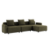 Cobana Lounge Sofa - 3 seater | Cobana Lounge Sofa - 3 seater - Kirra Olive Med armlæn Med puf | SACKit