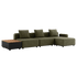 Cobana Lounge Sofa - 3 seater w/ Patio Storage Table | Cobana Lounge Sofa - 3 seater w/ Patio Storage Table - Kirra Olive Med puf | SACKit