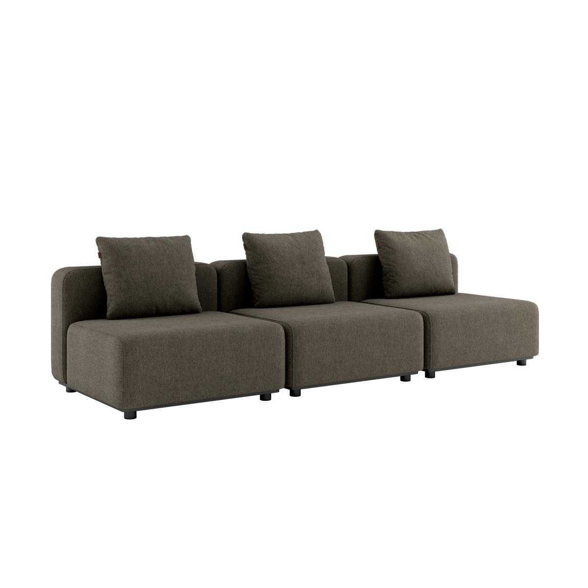 variant_39421033021613% | Modulopbygget lounge udendørs sofa med puder fra SACKit brun til terrassen