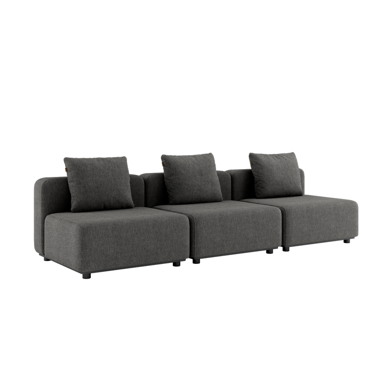 variant_41792191824045% | Modulopbygget lounge udendørs sofa med puder fra SACKit mørkegrå til terrassen