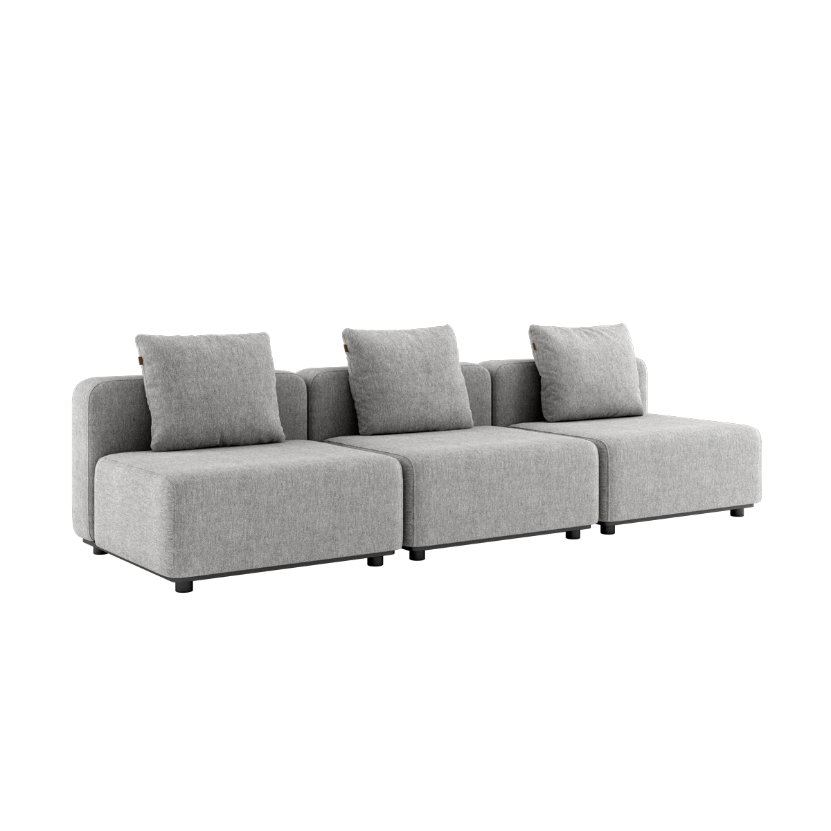 variant_41660786016429% | Modulopbygget lounge udendørs sofa med puder fra SACKit lysegrå til terrassen