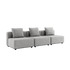  | Modulopbygget lounge udendørs sofa med puder fra SACKit lysegrå til terrassen