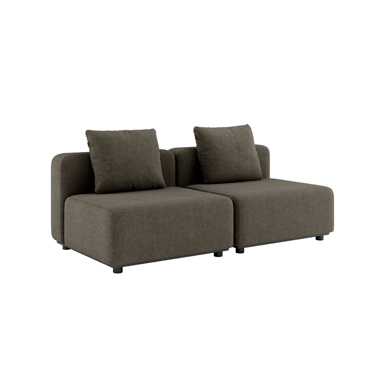  | Modulopbygget lounge udendørs sofa med puder fra SACKit brun til terrassen