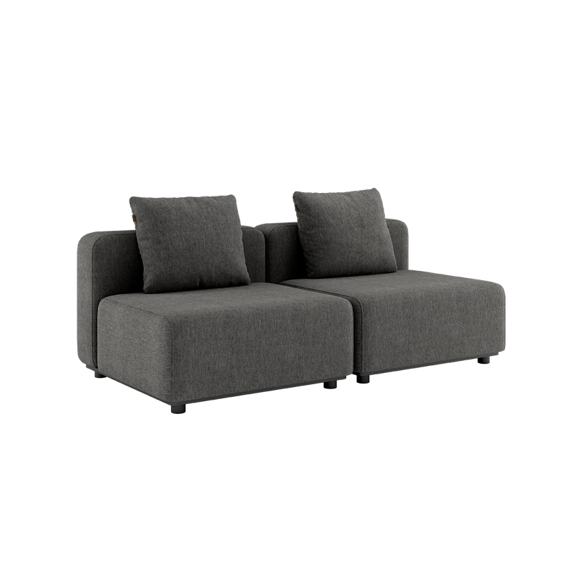 variant_41792091881645% | Modulopbygget lounge udendørs sofa med puder fra SACKit mørkegrå til terrassen