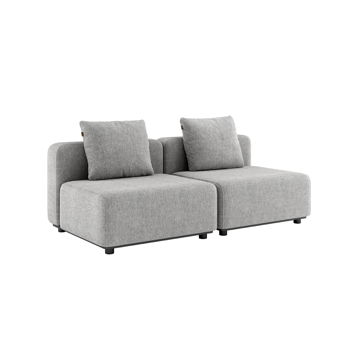 variant_41660784902317% | Modulopbygget lounge udendørs sofa med puder fra SACKit lysegrå til terrassen