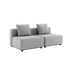  | Modulopbygget lounge udendørs sofa med puder fra SACKit lysegrå til terrassen